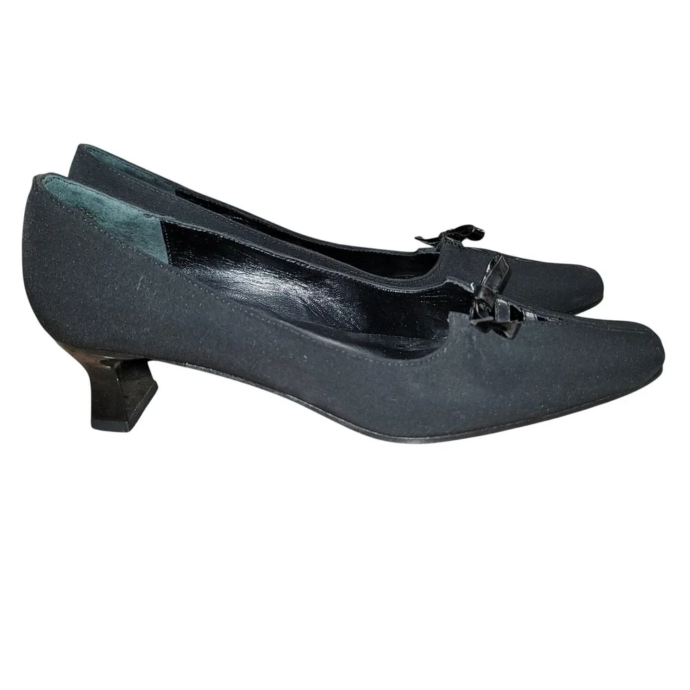 Van Eli Women Square Toe Spool Heel Pumps‎ Work Events Minimalist 7N Goth Witchy